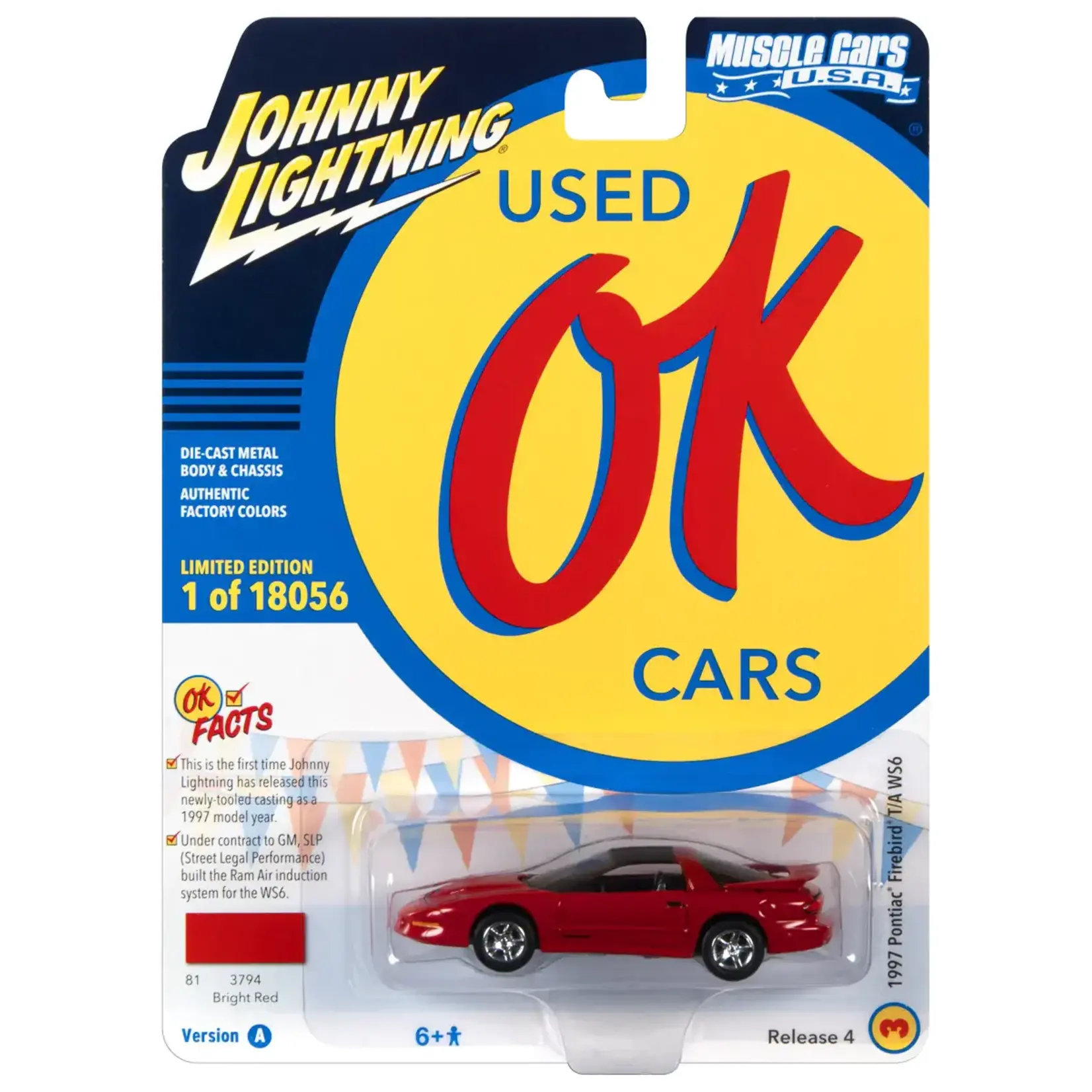 Johnny Lightning JLSP194A Johnny Lightning 1997 Pontiac Firebird WS-6 T/A Red