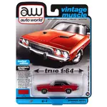 Auto World AWSP117B Auto World 1974 Dodge Challenger Rallye Rallye Red with Flat Black Vinyl Roof