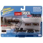 Johnny Lightning JLSP301B Johnny Lightning 1966 Ford Bronco w/Open Trailer & Tires  (King of the Hammers) Brown