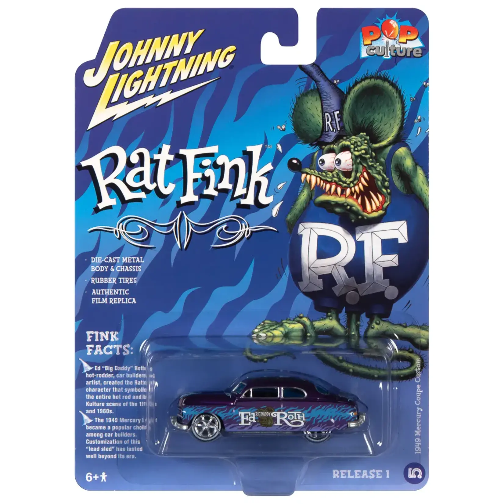 Johnny Lightning JLSP238 Johnny Lightning Rat Fink 1949 Mercury Passion Purple & Majik Blue
