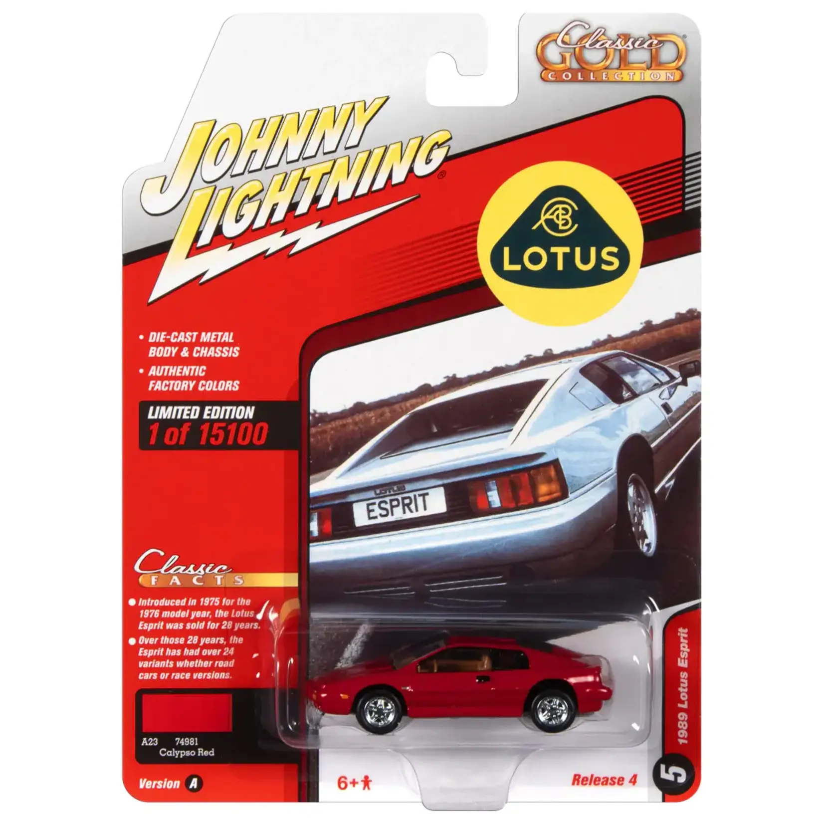 Johnny Lightning JLSP188A Johnny Lightning 1989 Lotus Esprit  Calypso Red