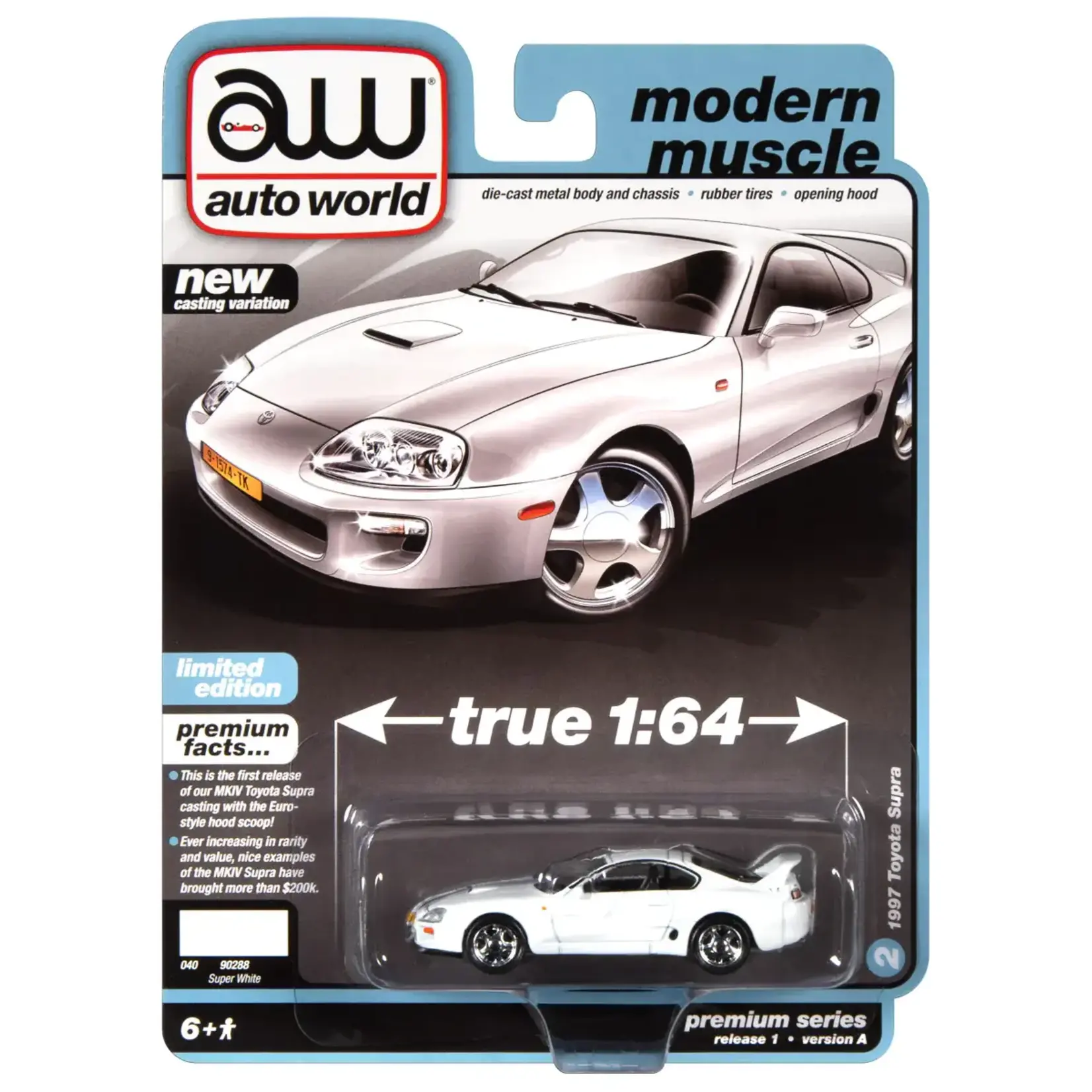 Auto World AWSP125A Auto World 1997 Toyota Supra (Euro Version) Super White