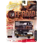Johnny Lightning JLSP255A Johnny Lightning Haulin' Hearse(Off Road) Gloss Black, White Roof w/Mud