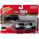 Johnny Lightning JLSP201B Johnny Lightning 2005 Cadillac Escalade w/Camper Trailer Matte Black