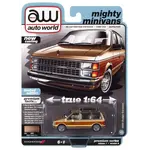Auto World AWSP123A Auto World 1984 Dodge Caravan NEW TOOLING Beige Crystal Poly w/Side Woodgrain
