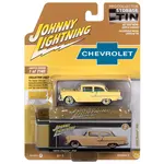 Johnny Lightning JLCT010chevy55gold Johnny Lightning 1955 Chevy 210 Harvest Gold with Tin