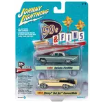 Johnny Lightning JLSP285A Johnny Lightning 50's & Fins 1959 Desoto Fireflite 1956 Chevrolet Bel Air Convertible