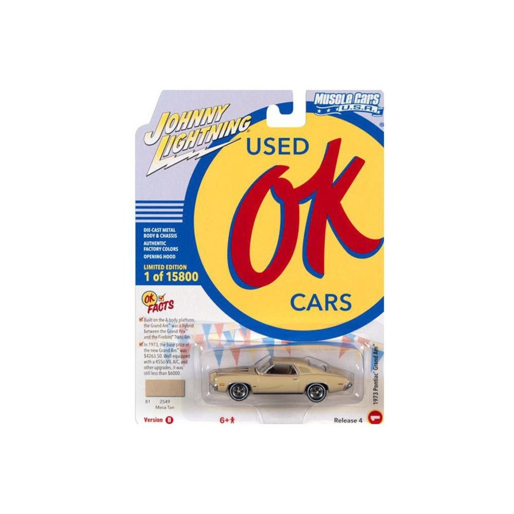 Johnny Lightning JLMC028B-1 Johnny Lightning 1973 Pontiac Grand Am Mesa Tan