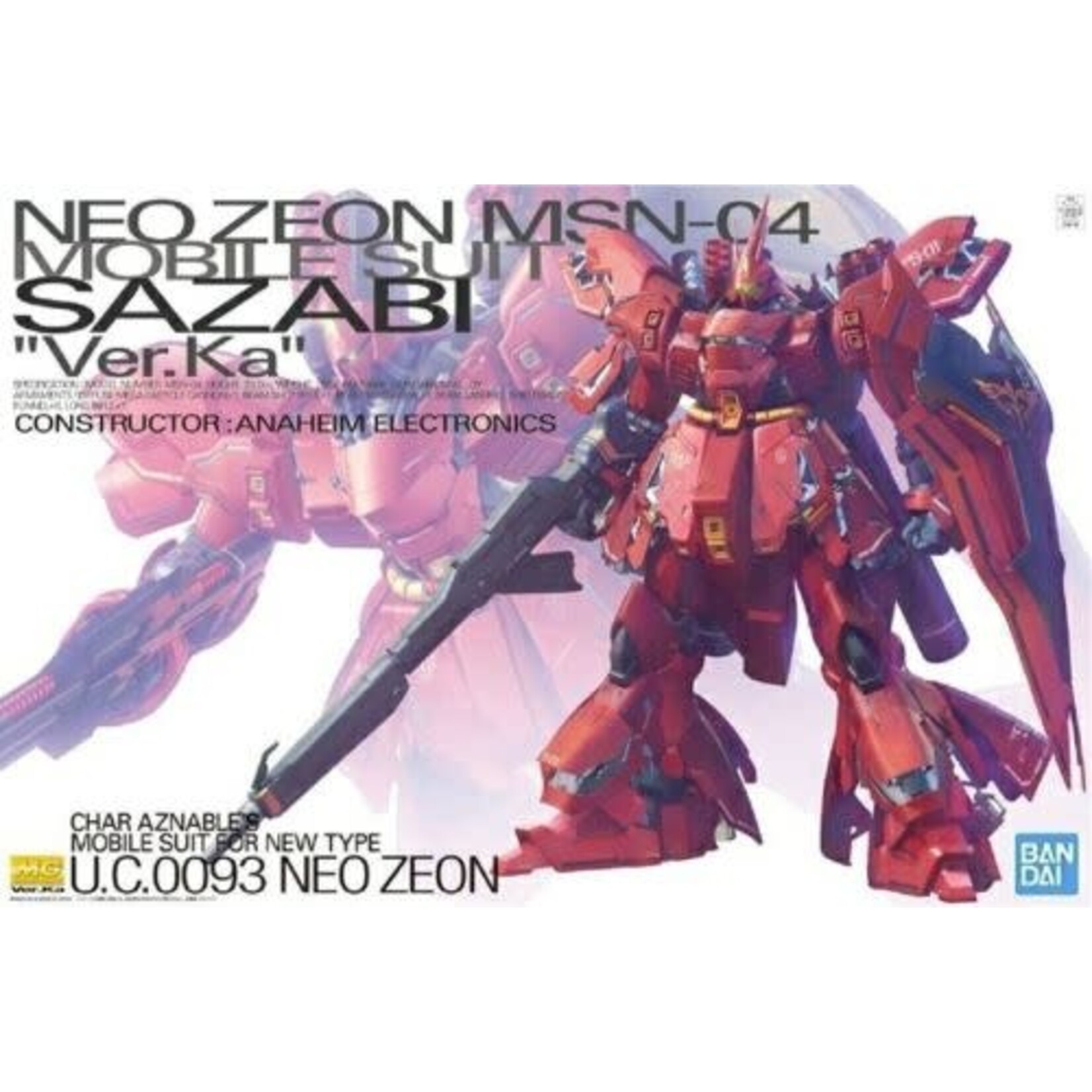 Bandai BAN2204932 Bandai MG Sazabi Ver Ka Char's Counter Attack