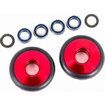 Traxxas TRA9461R Traxxas Red Aluminum Wheelie Bar Wheels & Bearings