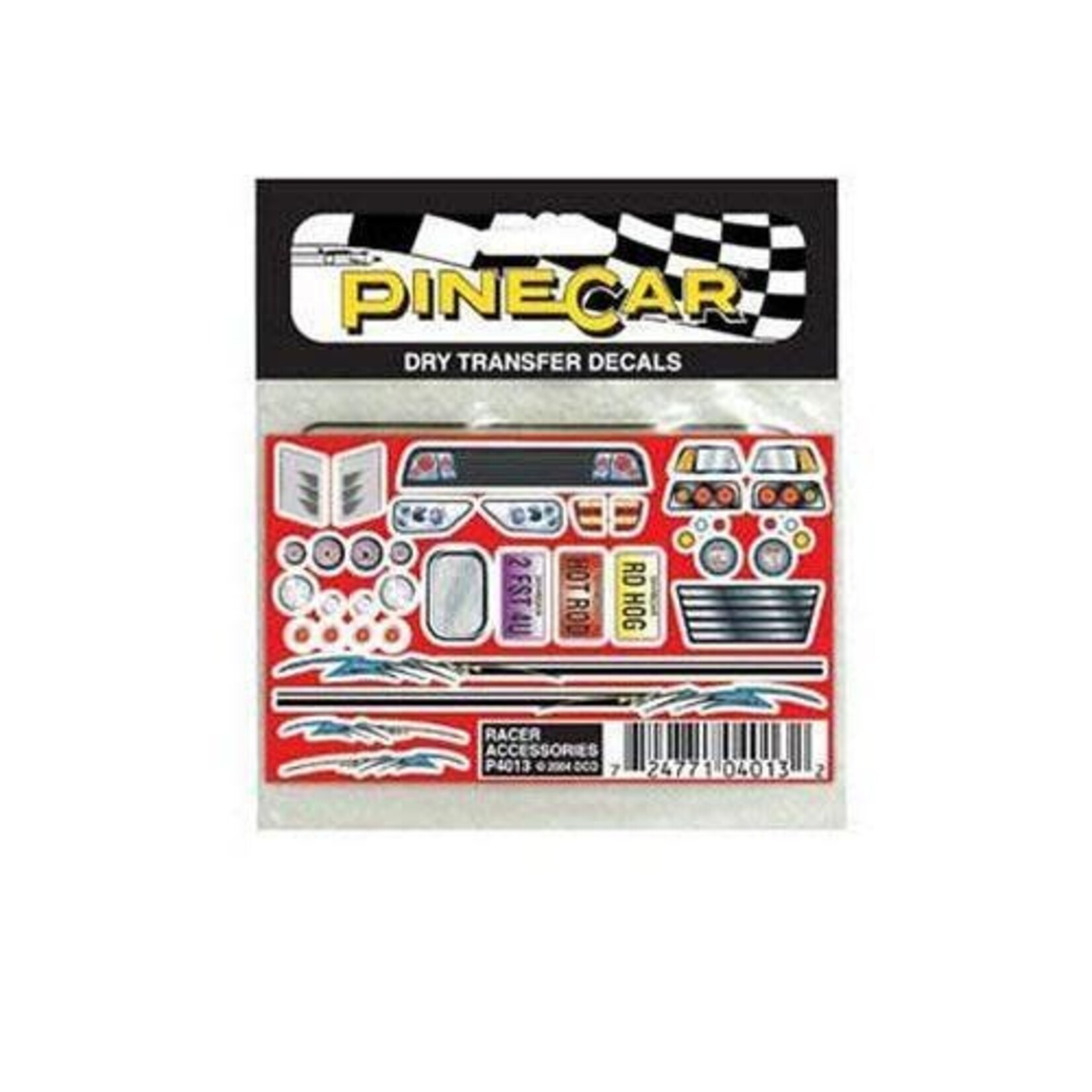 PineCar P4013 PineCar Racer Accessories Dry Transfer