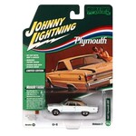 Johnny Lightning JLMC030A-3 Johnny Lightning 1967 Plymouth GTX Gloss White Body Color w/Medium Copper Roof