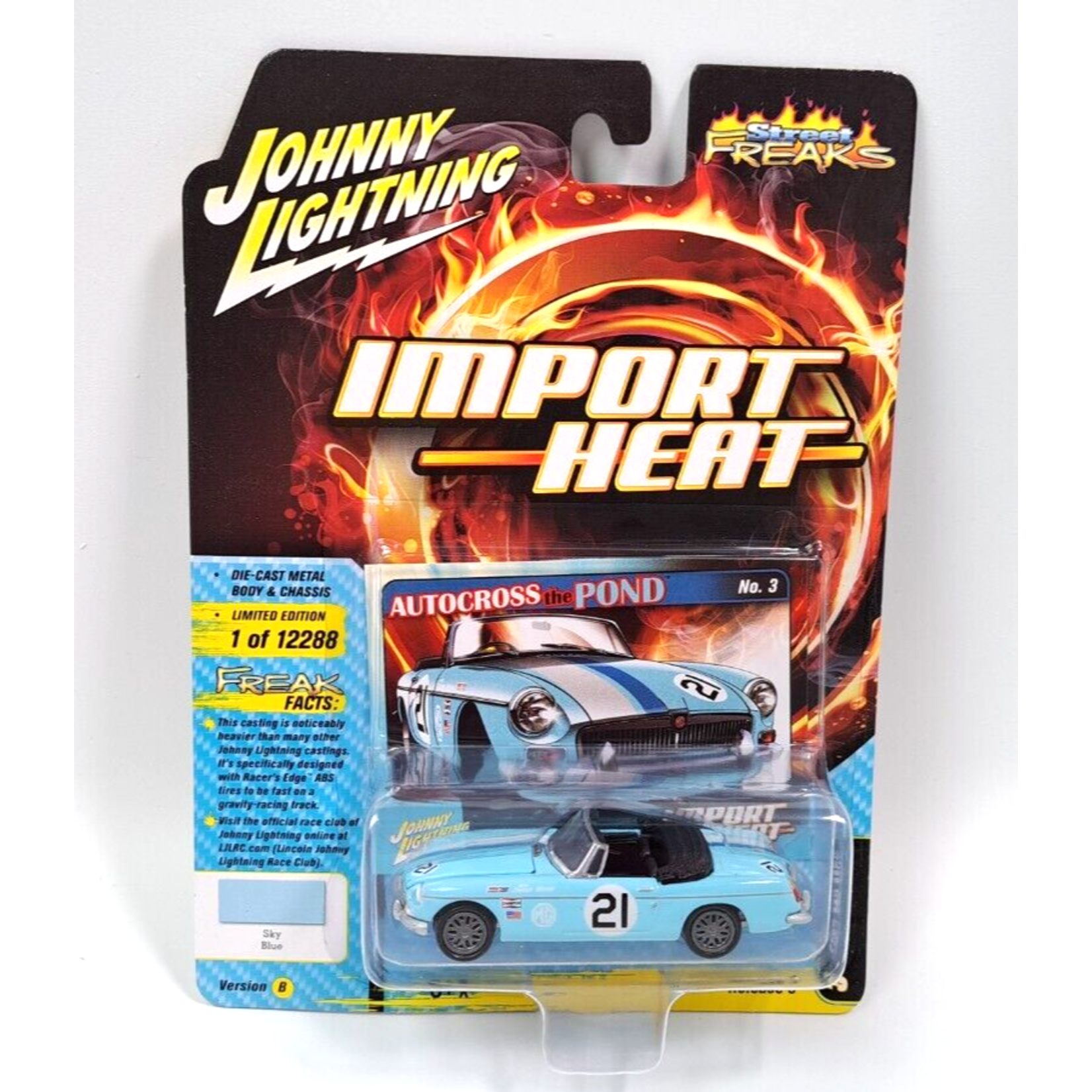 Johnny Lightning JLSF021B-3 Johnny Lightning 1963 MGB (Import Heat) Sky Blue