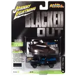 Johnny Lightning JLSF021A-5 Johnny Lightning 1941 Willys Gasser Pickup (Blacked Out) Flat/Gloss Black with Dark Blue