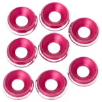1UP 1UP820419 1Up Racing 7075 LowPro Countersunk Washers - M3 - 8pcs - Hot Pink Shine