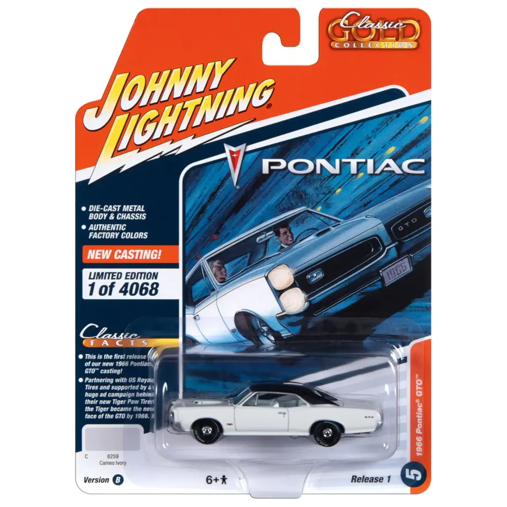 Johnny Lightning JLSP325B Johnny Lightning 1966 Pontiac GTO Cameo Ivory