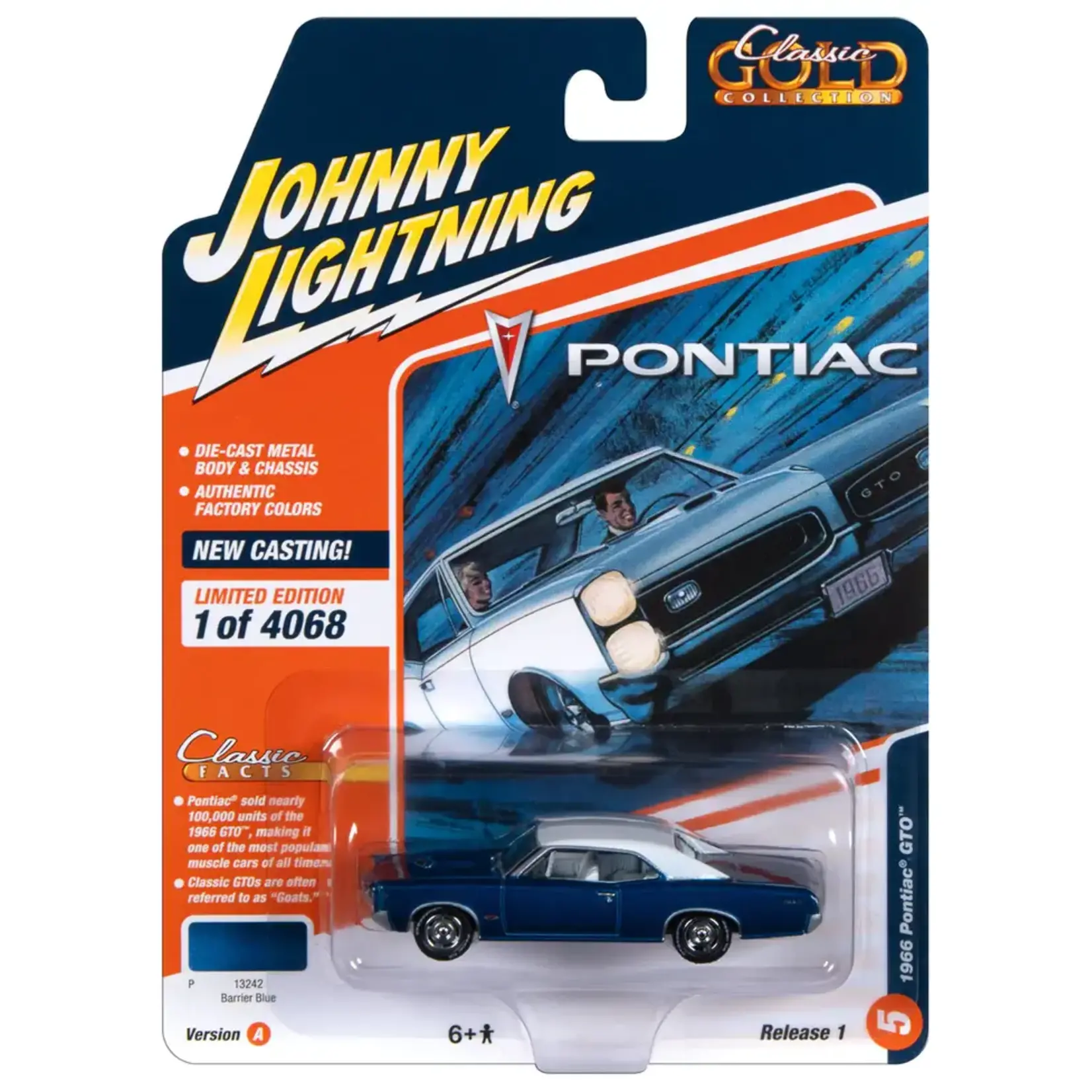 Johnny Lightning JLSP325A Johnny Lightning 1966 Pontiac GTO Barrier Blue