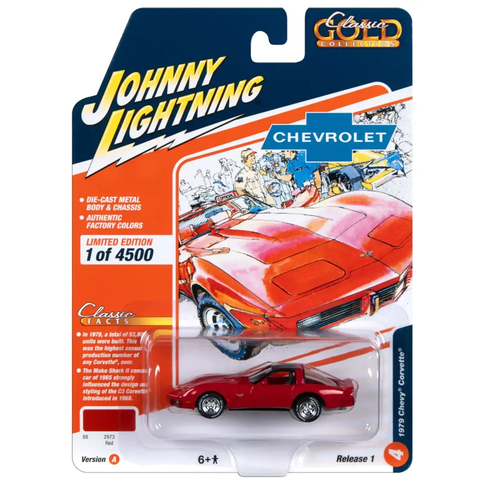 Johnny Lightning JLSP324A Johnny Lightning 1979 Chevrolet Corvette Red