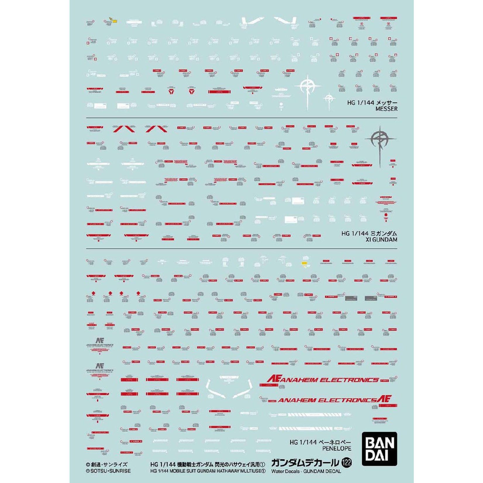 Bandai BAN2578991  Bandai GD-122 Gundam Hathaway MS Multi-Use 1 "Gundam Hathaway",  Spirits Decal