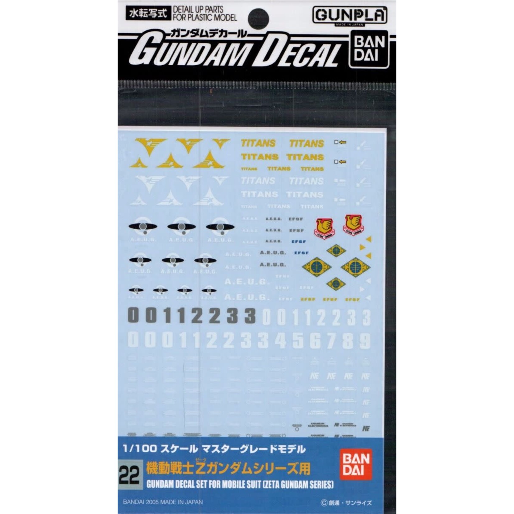 Bandai BAN1134149  Bandai GD-22 Bandai MG Multiuse - Zeta "Mobile Suit Zeta Gundam"