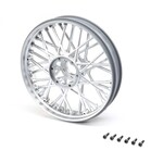 Losi LOS46002 Losi Front Wheel Set, Satin Chrome: PM-MX