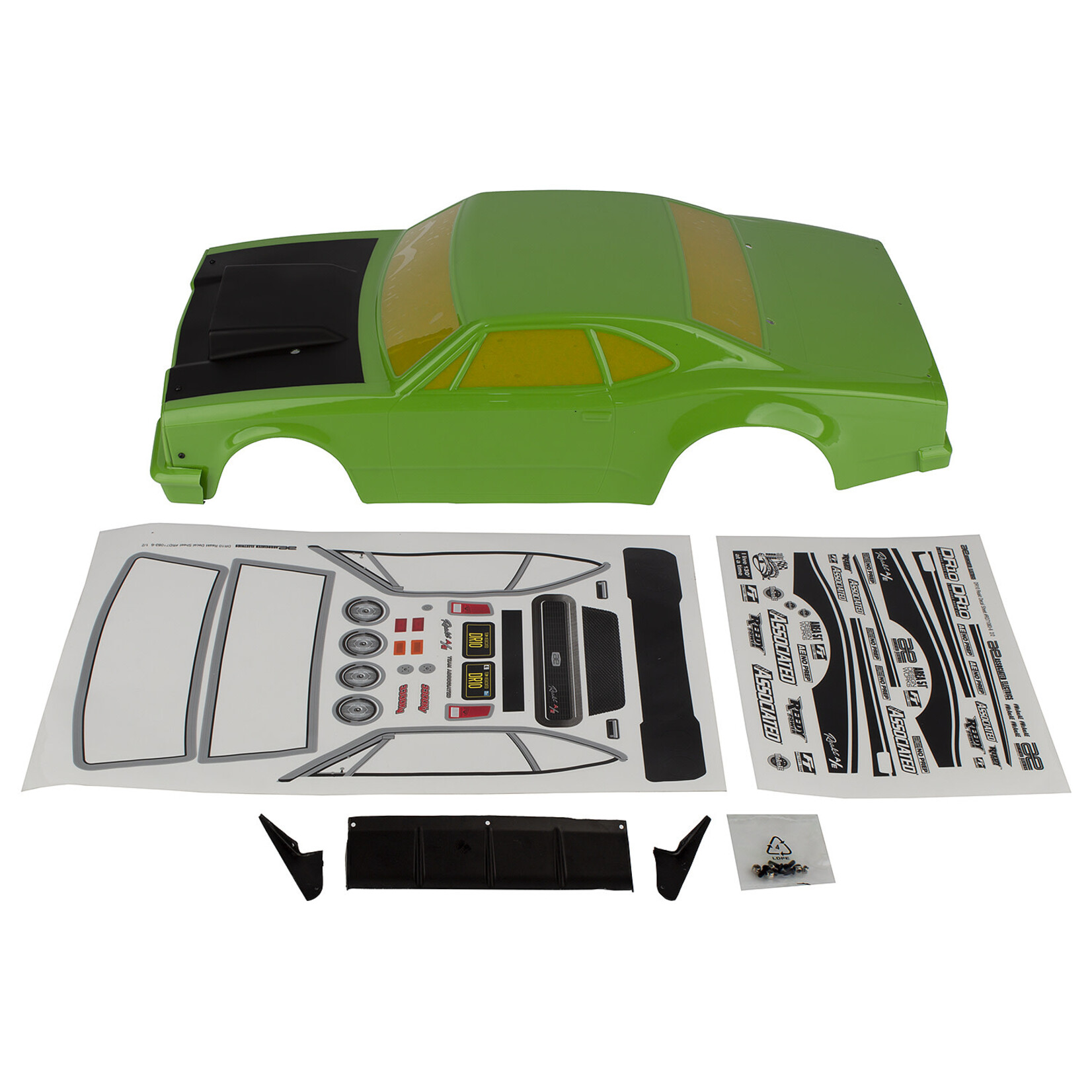 Team Associated **ASC71084 Associated DR10 Reakt Drag Body (Green)