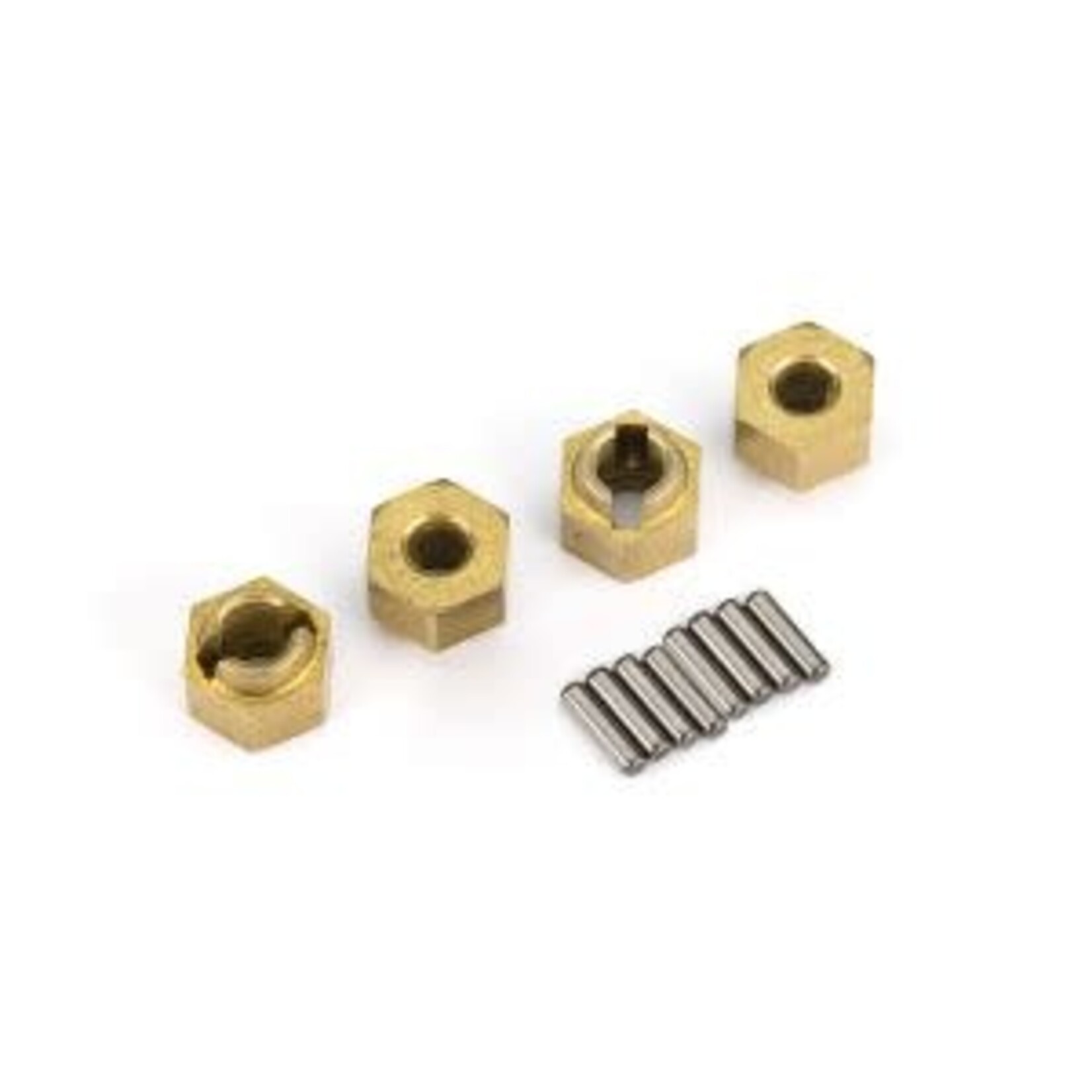 Traxxas TRA9750X Traxxas TRX-4M 7 mm Brass Wheel Hubs (4) with Axle Pins
