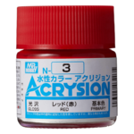 GSI Creos GNZ-N3 GSI Creos Mr Hobby N3 Acrysion Gloss Red - Water-Based Acrylic - 10ml