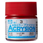 GSI Creos GNZ-N3 Mr Hobby N3 Acrysion Gloss Red - Water-Based Acrylic - 10ml