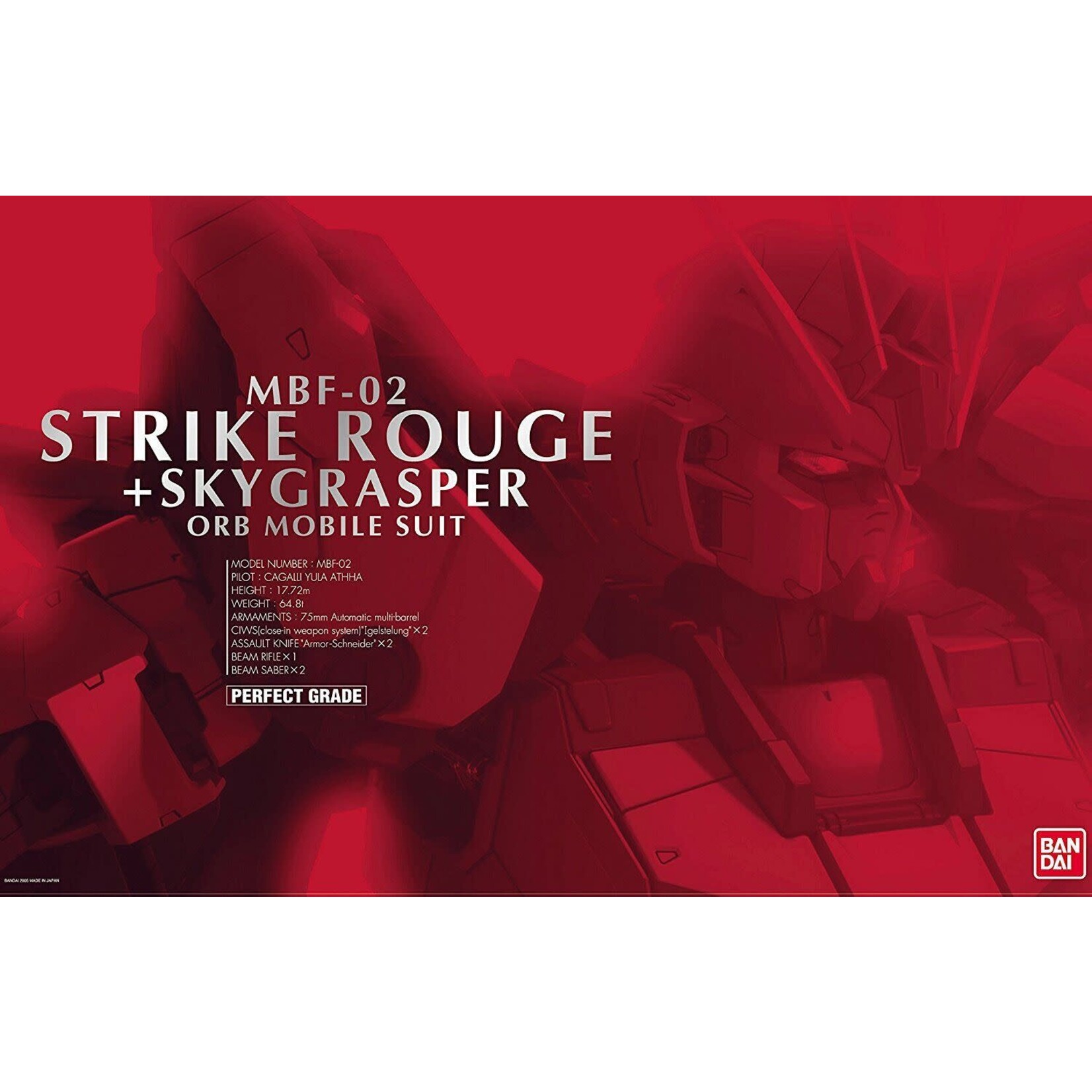Bandai BAN1138257 Bandai PG Strike Rouge + Skygrasper "Gundam SEED"