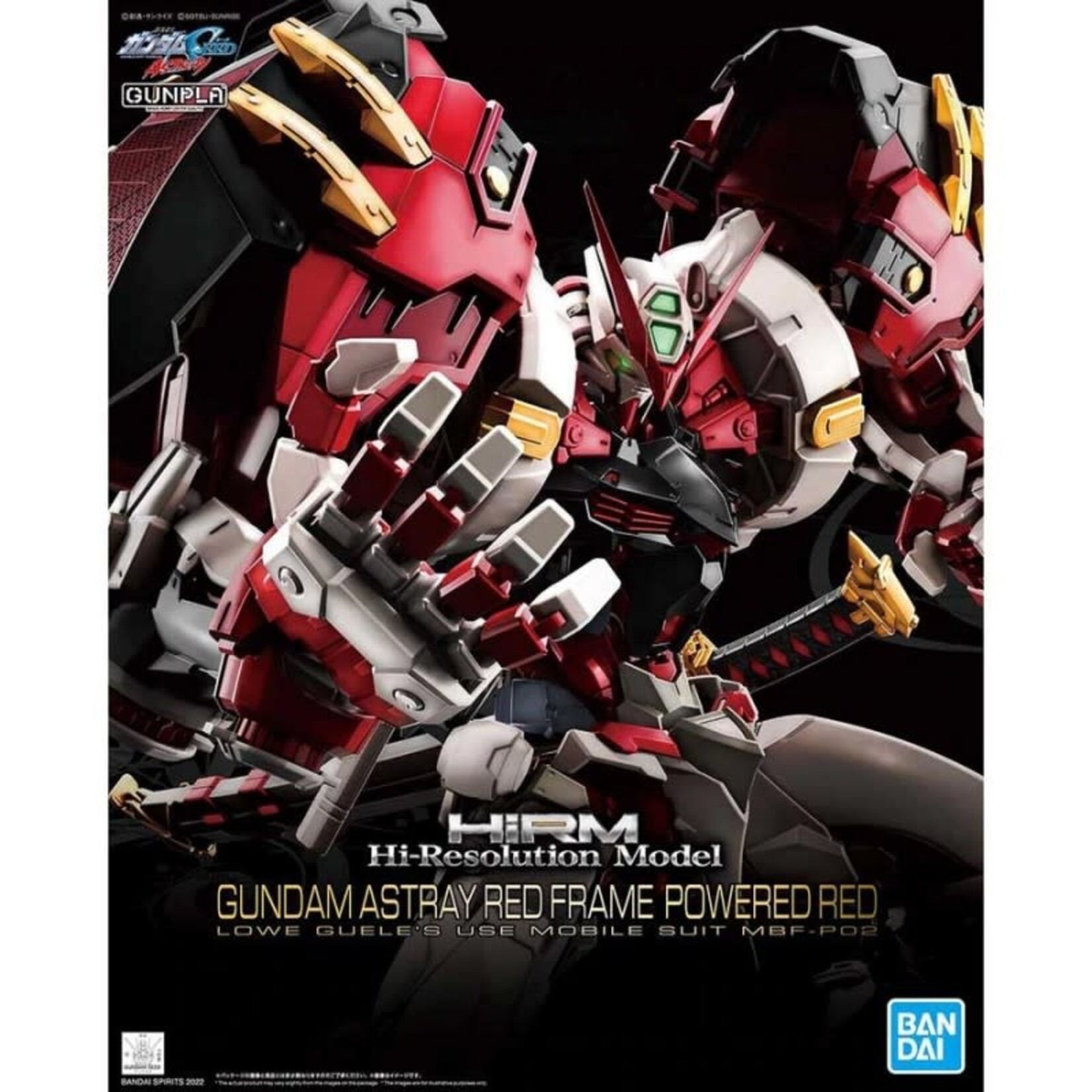 Bandai Bandai 2566022 Gundam Astray Red Frame Powered Red "Mobile Suit Gundam SEED ASTRAY" Hi-Resolution Model