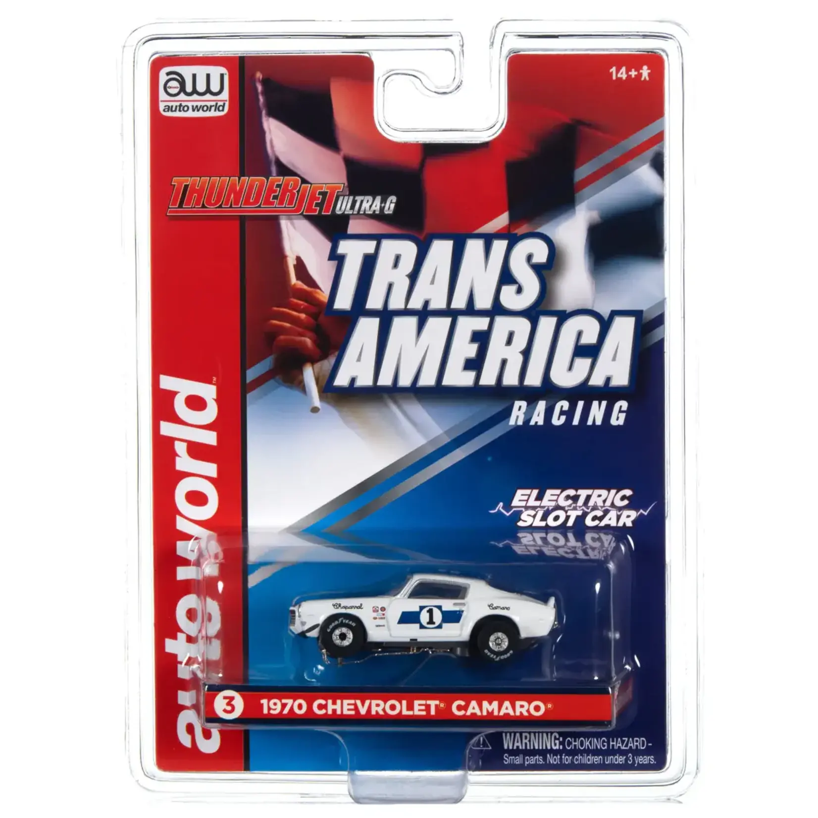 Auto World SC362A3 Auto World Thunderjet R32 Jim Hall - 1970 Chevy Camaro #1 HO Scale Slot Car