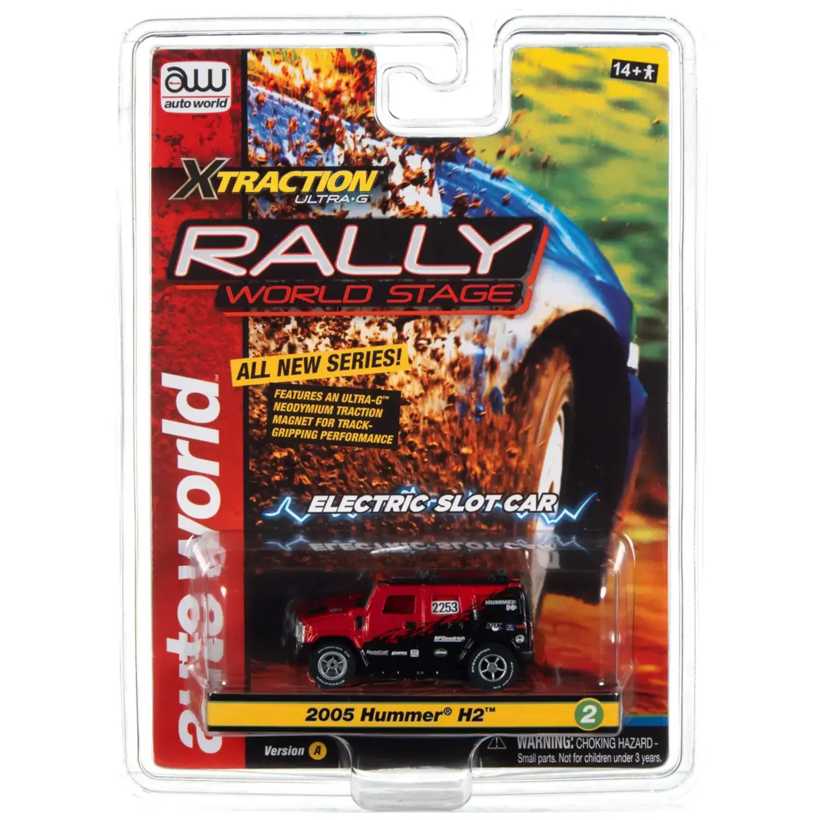 Auto World SC380A2 Auto World Xtraction Rally 2005 Hummer H2 (red) HO Scale Slot Car