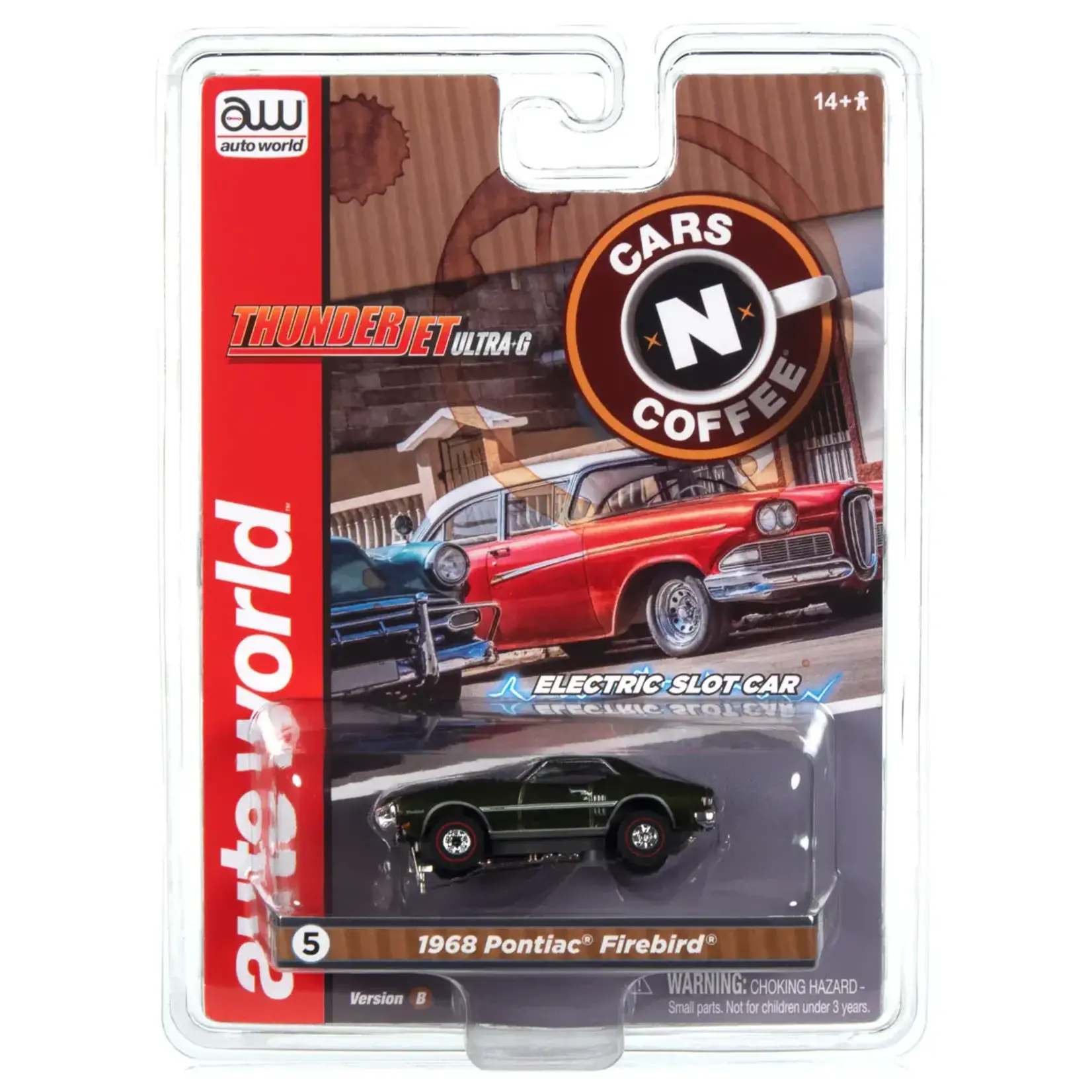 Auto World SC392B5 Auto World Thunderjet 1968 Pontiac Firebird (Green) HO Scale Slot Car
