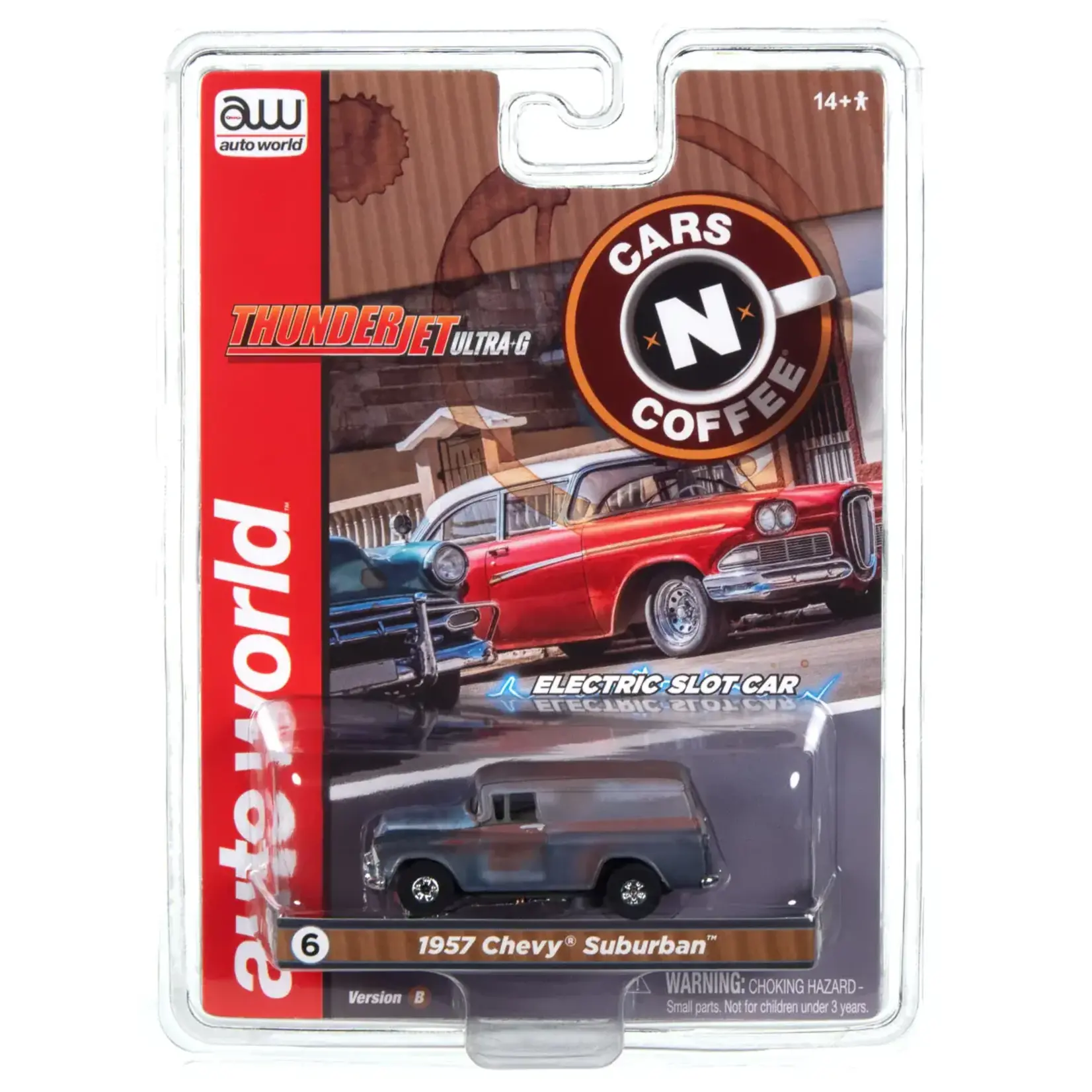 Auto World SC392B6 Auto World Thunderjet 1957 Chevrolet Suburban (Rusted) HO Scale Slot Car