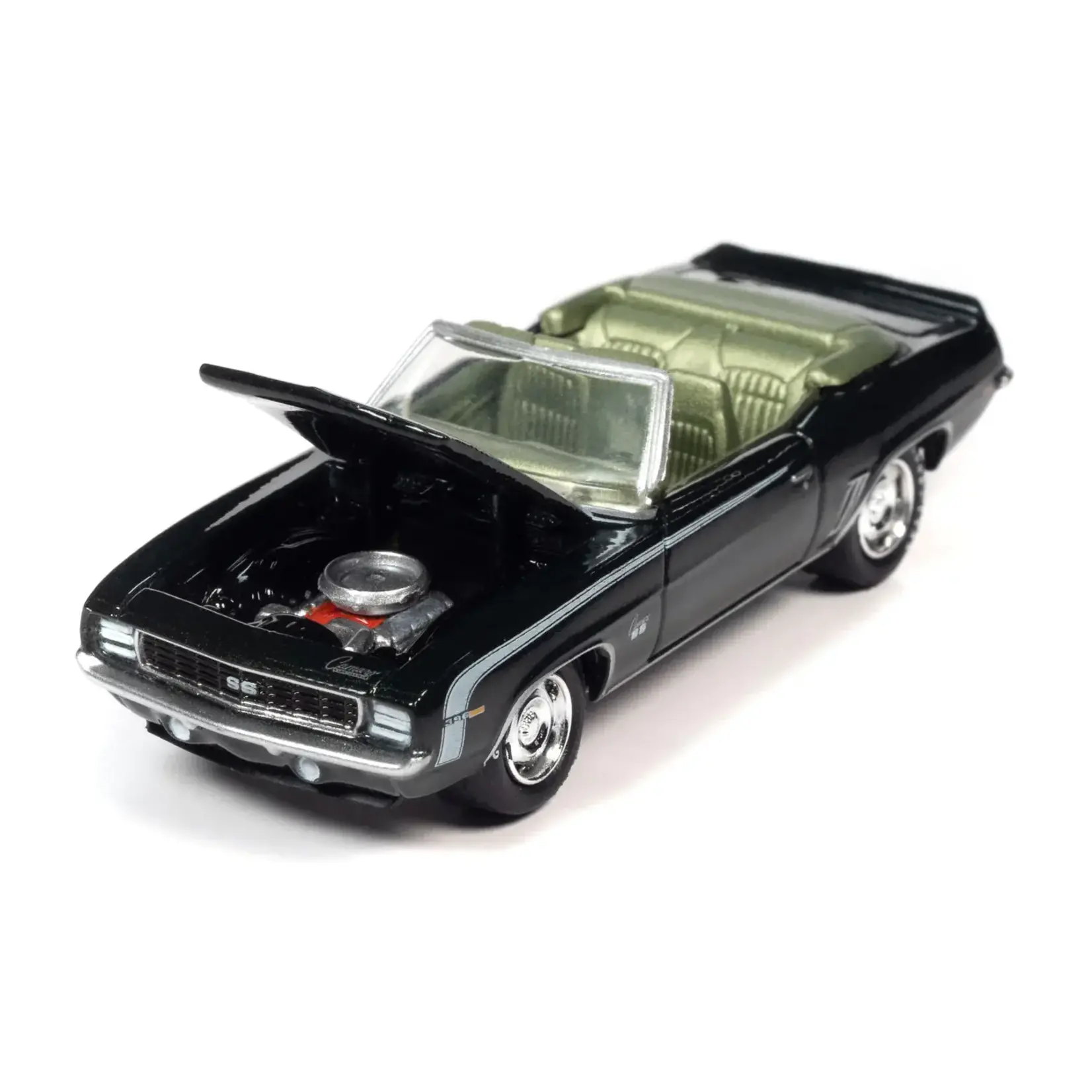 Johnny Lightning JLSP335A Johnny Lightning 1969 Chevrolet Camaro RS/SS Convertible (Fathom Green Poly w/White Hockey Side Stripe)