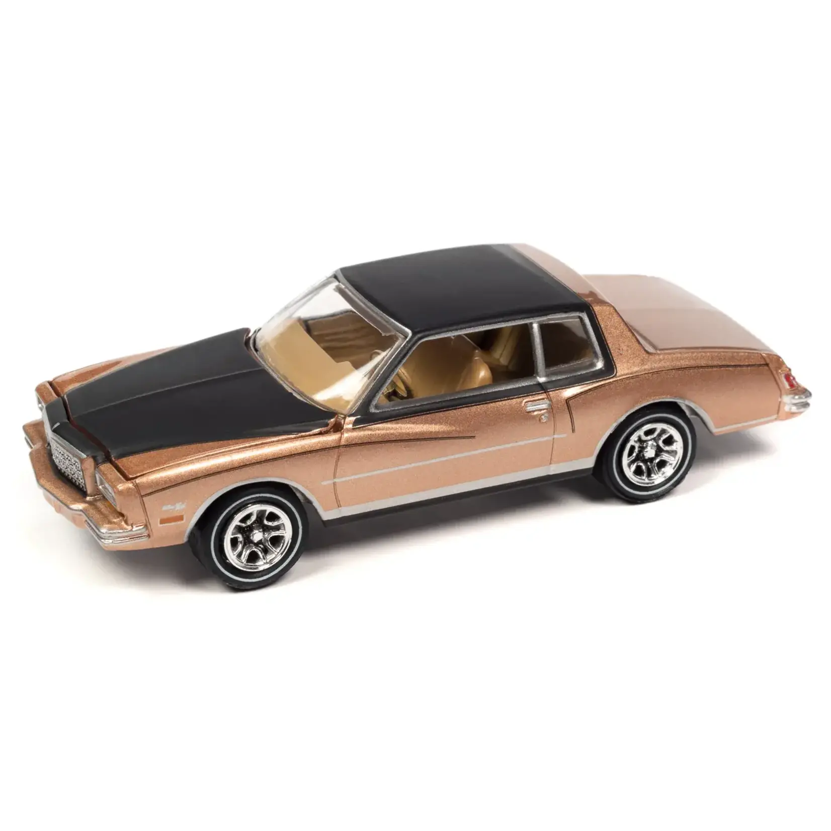 Johnny Lightning JLSP336B Johnny Lightning Muscle Cars 1980 Chevrolet Monte Carlo (Light Camel Poly w/Gloss Black Roof & Hood)