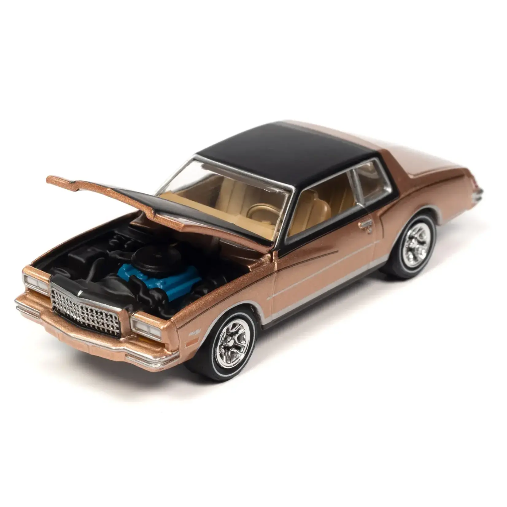 Johnny Lightning JLSP336B Johnny Lightning Muscle Cars 1980 Chevrolet Monte Carlo (Light Camel Poly w/Gloss Black Roof & Hood)