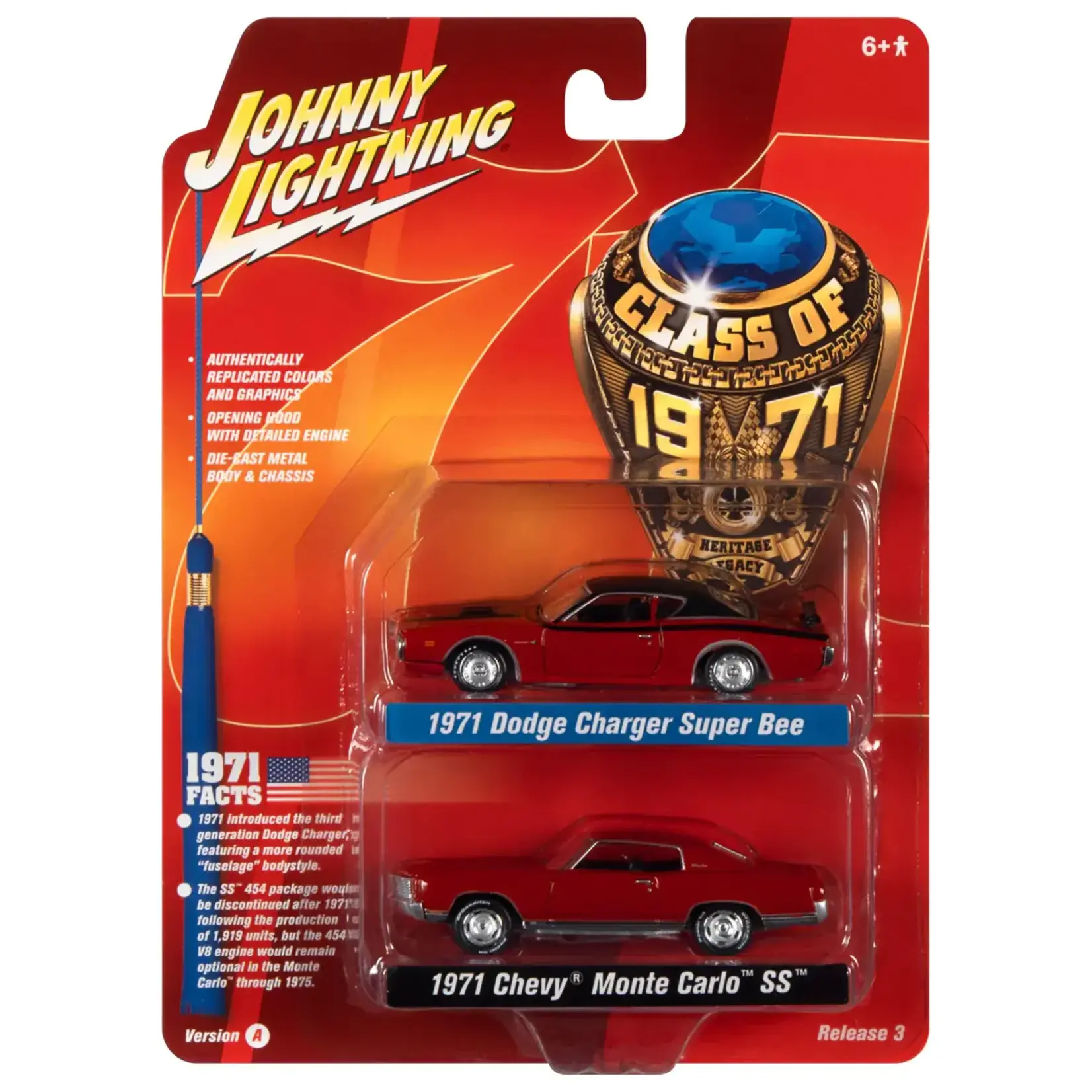 Johnny Lightning JLSP171A Johnny Lightning 2021 Release 3 Class of 1971 Version A (2-Pack) 1:64 Scale Diecast