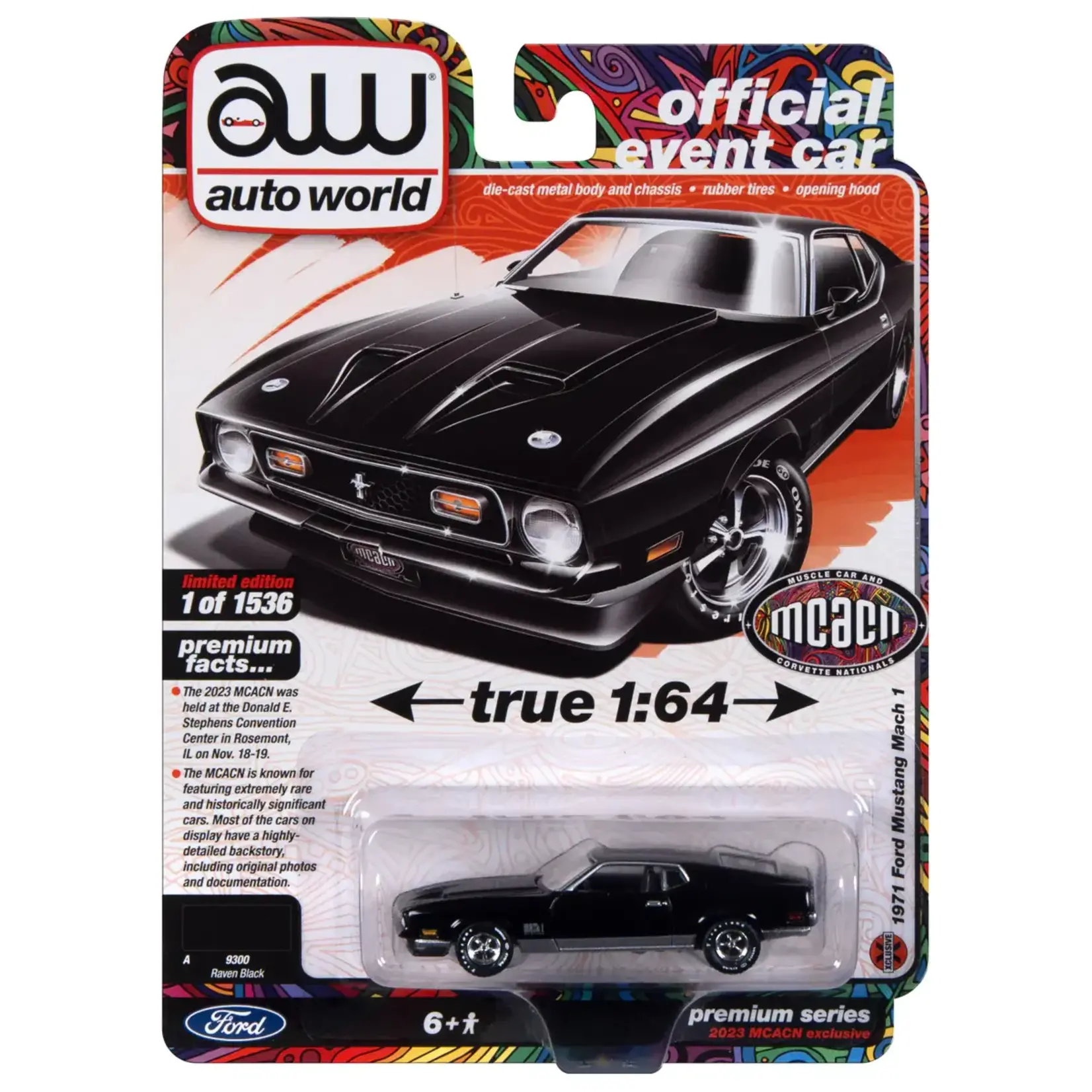 Auto World CP8107 Auto World 1971 Ford Mustang Mach 1 2023 MCACN Event Car