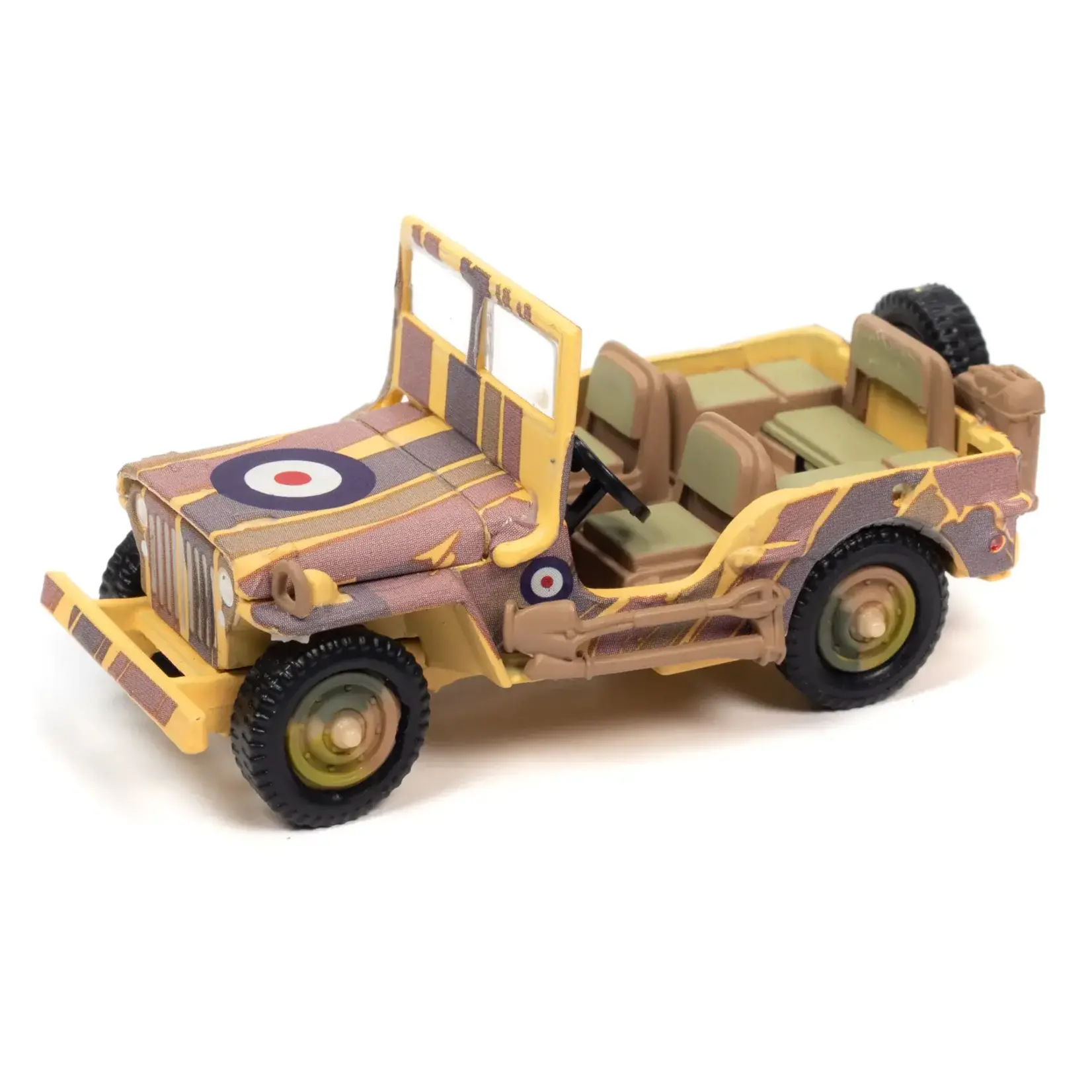 Johnny Lightning JLML006A4 Johnny Lightning Military WWII Willys MB Jeep (1:64) (Tan Camouflage (Original US))
