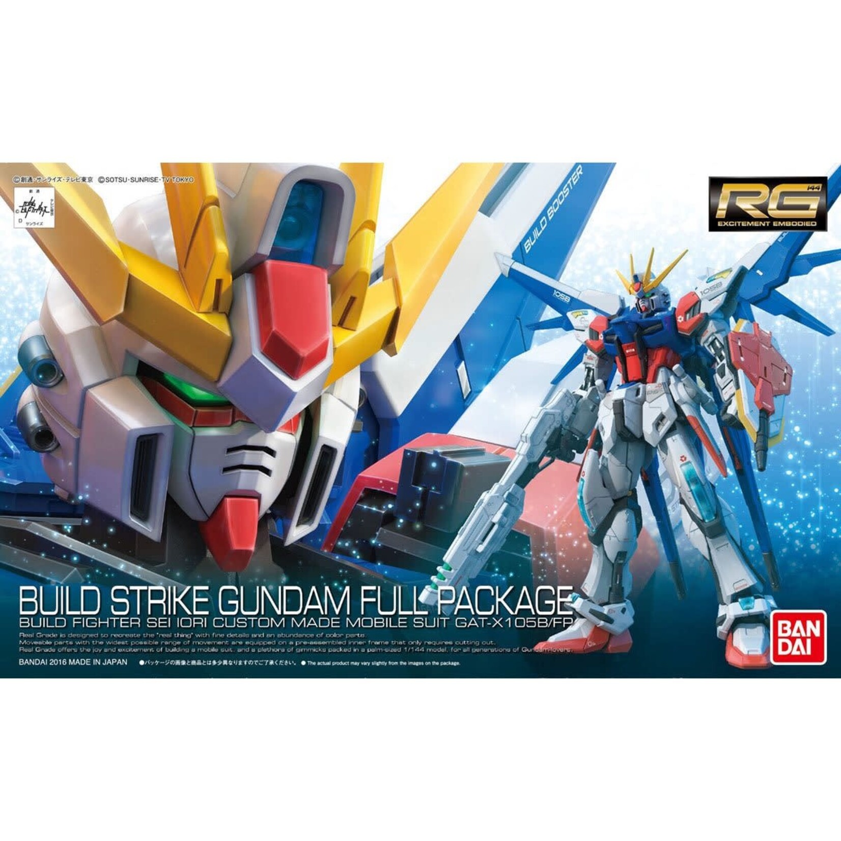 Bandai BAN2340121 Bandai RG #23 Build Strike Gundam Full Package "Gundam Build Fighters"