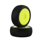 JConcepts JCO3175-22 JConcepts Stalkers 1/8 Pre-Mounted Buggy Tire (2) (Yellow) (Green)