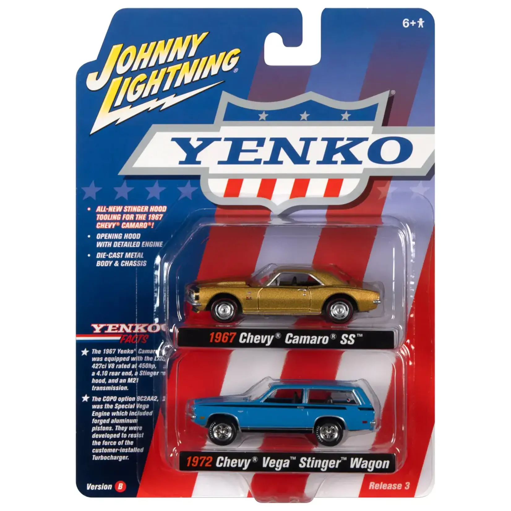 Johnny Lightning JLSP170B Johnny Lightning 2021 Release 3 Yenko Version B (2-Pack) 1:64 Scale Diecast