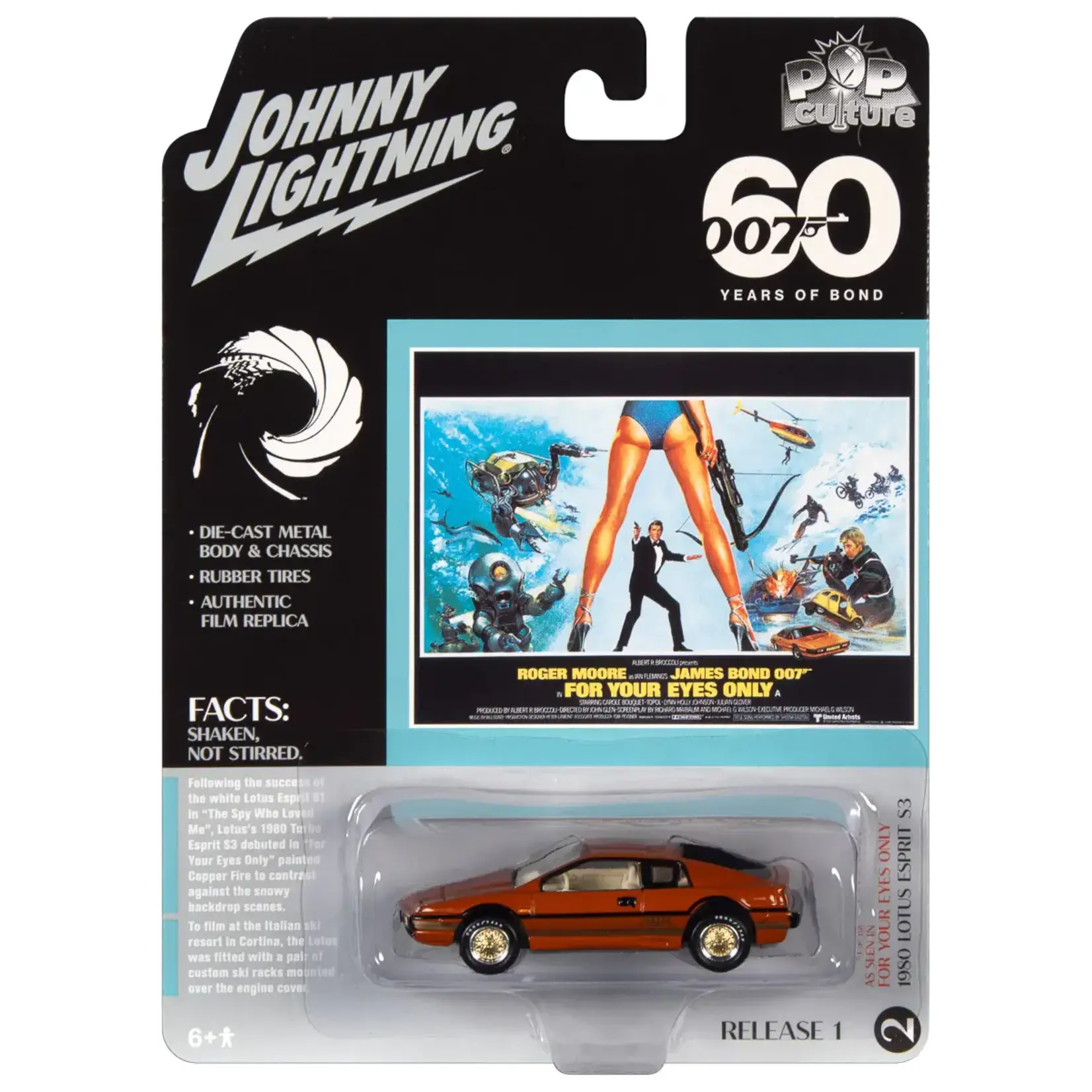 Johnny Lightning JLSP235 Johnny Lightning James Bond 1980 Lotus Turbo Esprit 1:64 Scale Diecast