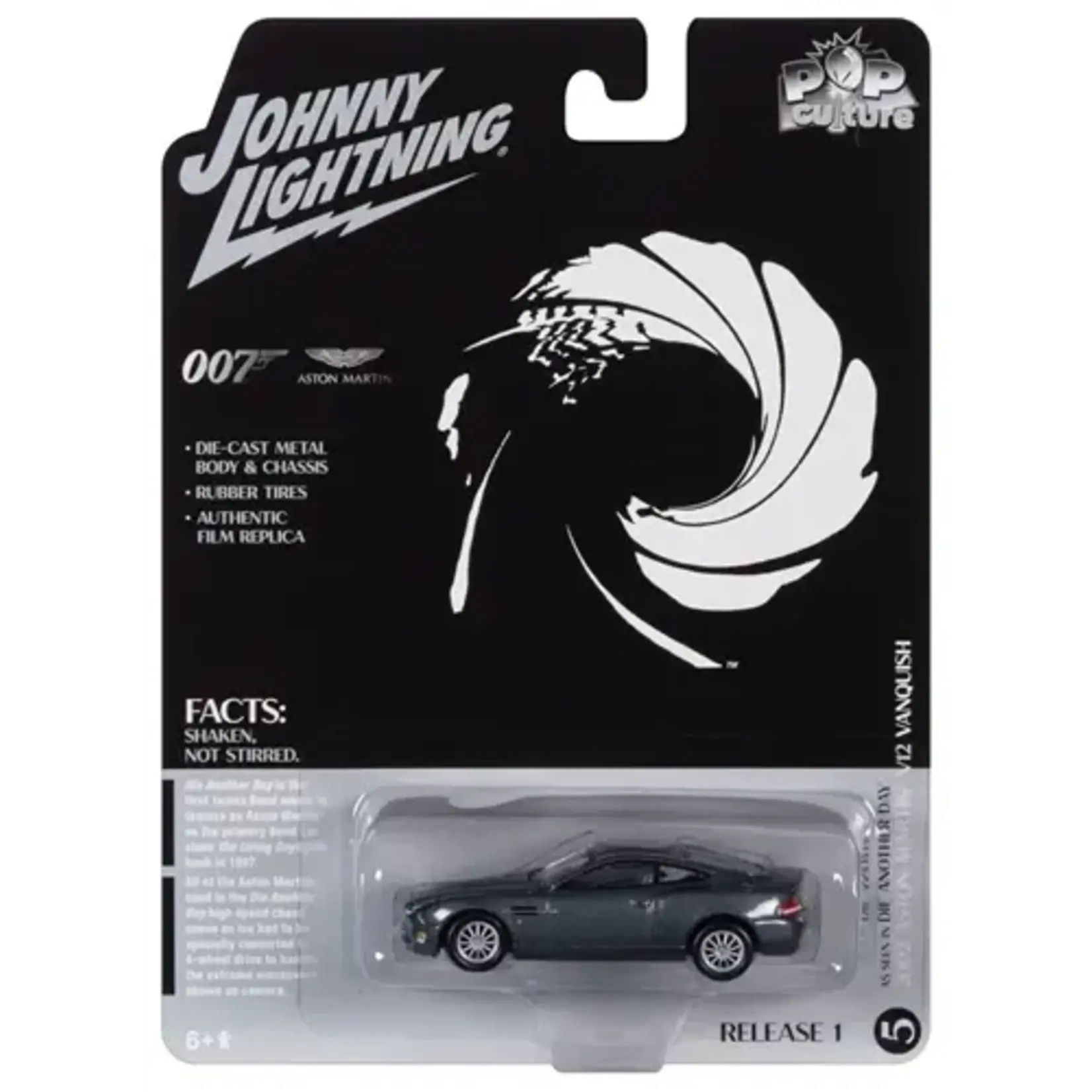 Johnny Lightning JLSP096 Johnny Lightning Pop Culture James Bond 2002 Aston Martin Vanquish (Die Another Day) 1:64 Diecast