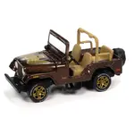 Johnny Lightning JLCG025A-4 Johnny Lightning Jeep CJ-5 (Dark Brown Poly (Golden Eagle Graphics))