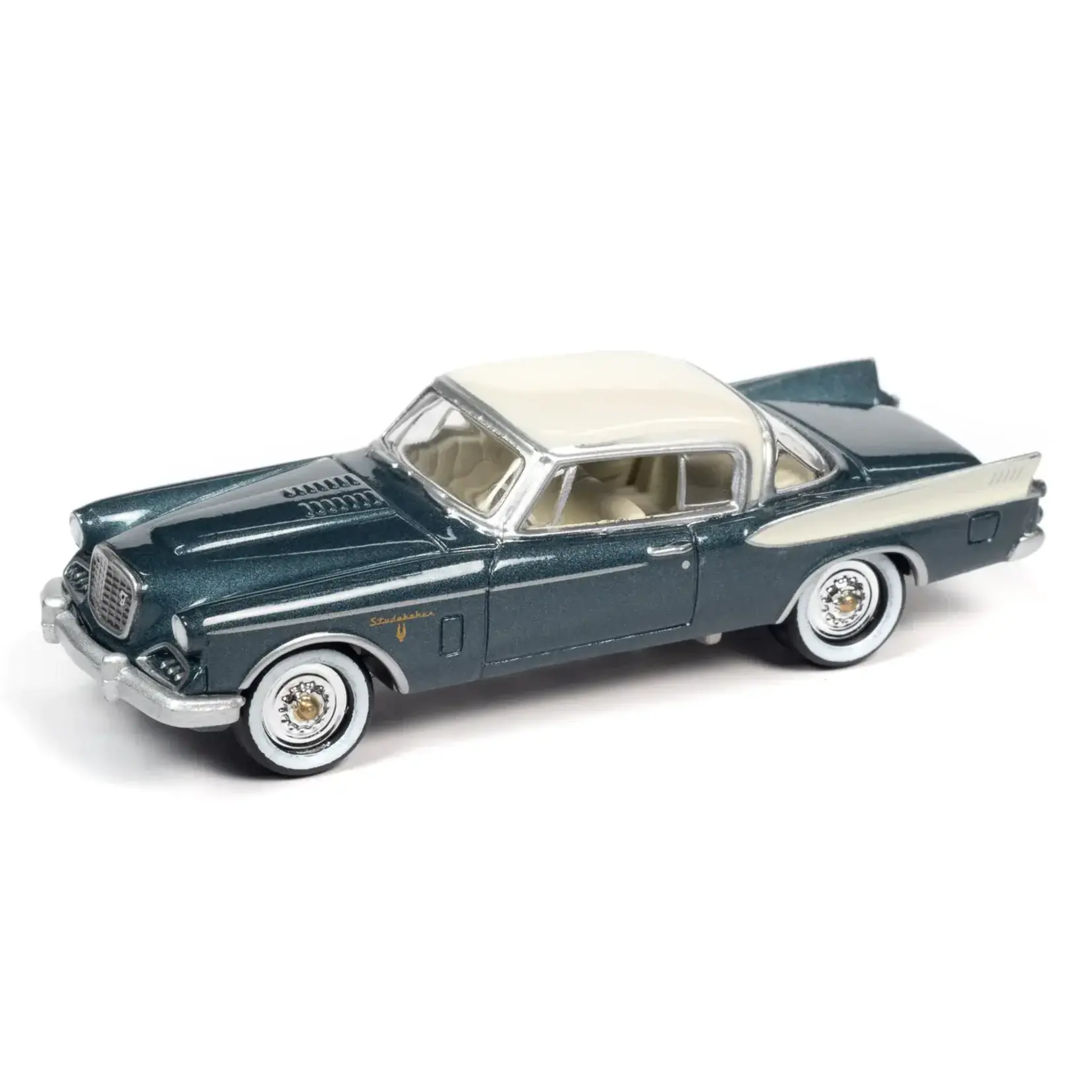 Johnny Lightning JLCG025A-1 Johnny Lightning 1957 Studebaker Golden Hawk (Woodsmoke Gray Poly)