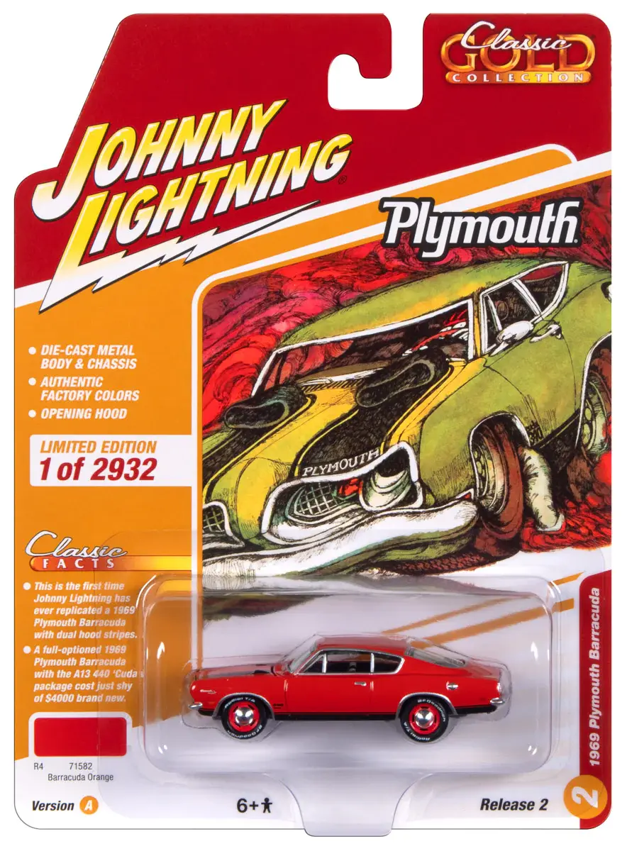 Johnny Lightning JLSP354A Johnny Lightning 1969 Plymouth Barracuda