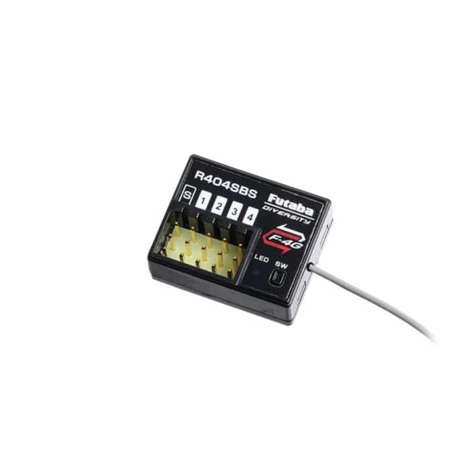 Futaba FUT01102364-1 Futaba R404SBS F-4G T-FHSS 4-Channel 2.4Ghz Telemetry Receiver (SR/T-FHSS/S.Bus2)